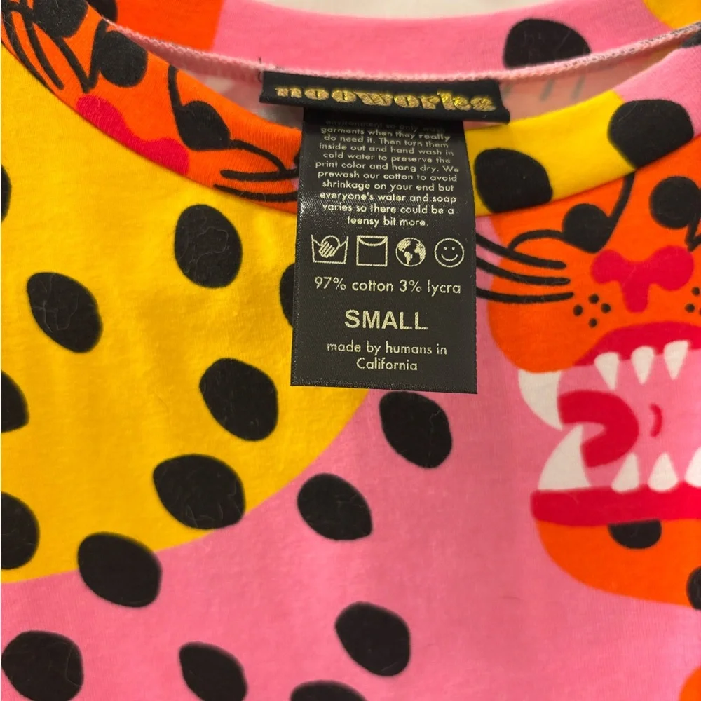 Nooworks Tee Dress in Micotti Cat - Picture 3 of 3